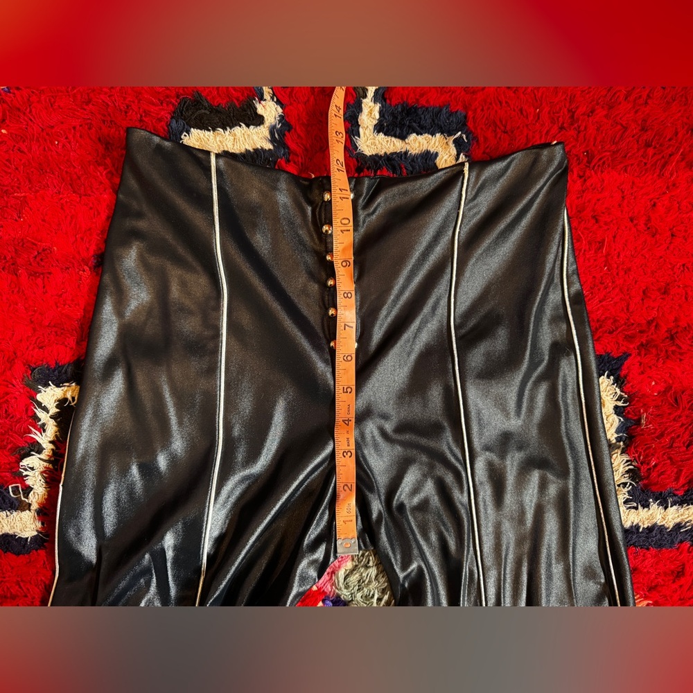 Deadstock 70s Vintage Fredricks of Hollywood Liquid Faux Leather studded Pants - Picture 7 of 12